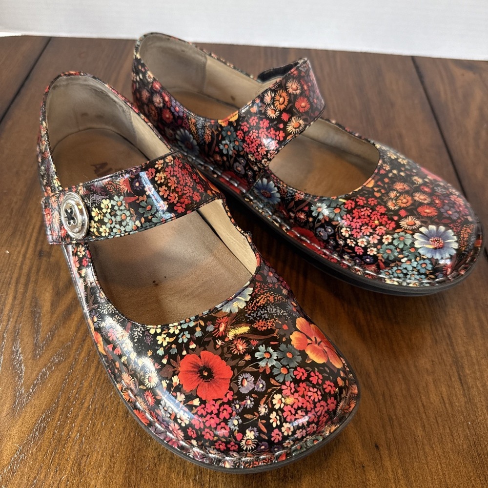 Alegria Women's 42 US 11.5 Paloma Mary Jane Multi Floral Feminine Retro Garden